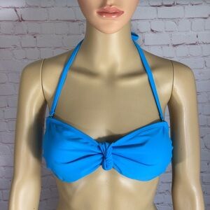 California Waves Blue Bandeau Bikini Top - NWT
